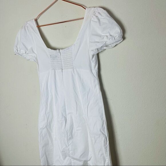 EUC Wild Fable White Puff Sleeve Mini Dress Small - Picture 11 of 12